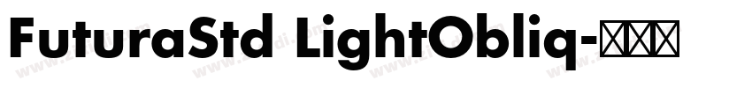 FuturaStd LightObliq字体转换
